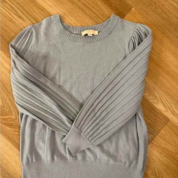 Blue Ribbed Sweater - Picture 3 of 3